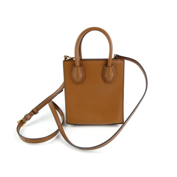 Michael Kors Mercer Luggage Extra Small Pebbled Leather Crossbody - Picture 7 of 12